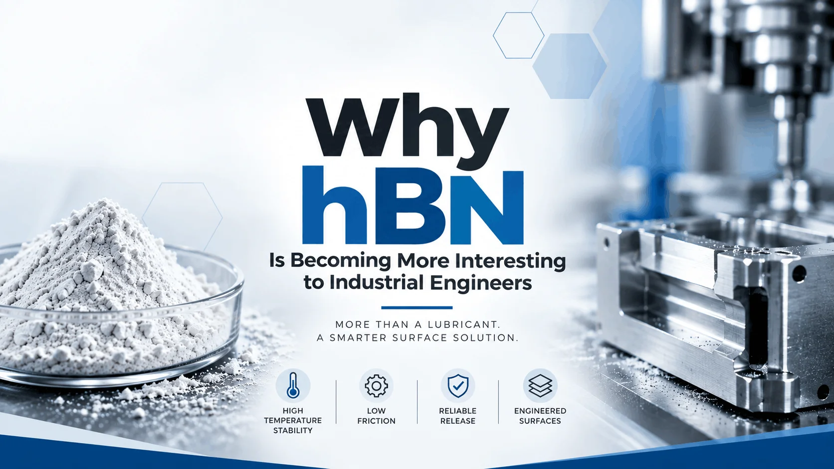 Hexagonal boron nitride hBN for high-temperature industrial applications