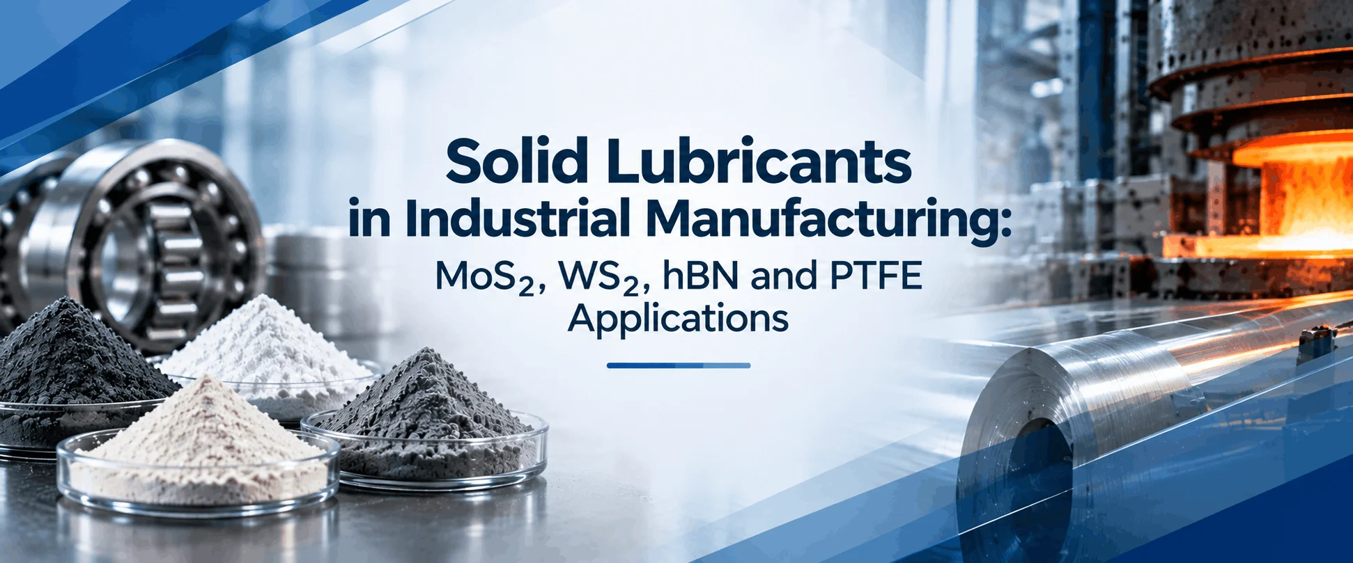 Solid lubricants MoS₂ WS₂ hBN and PTFE for industrial manufacturing
