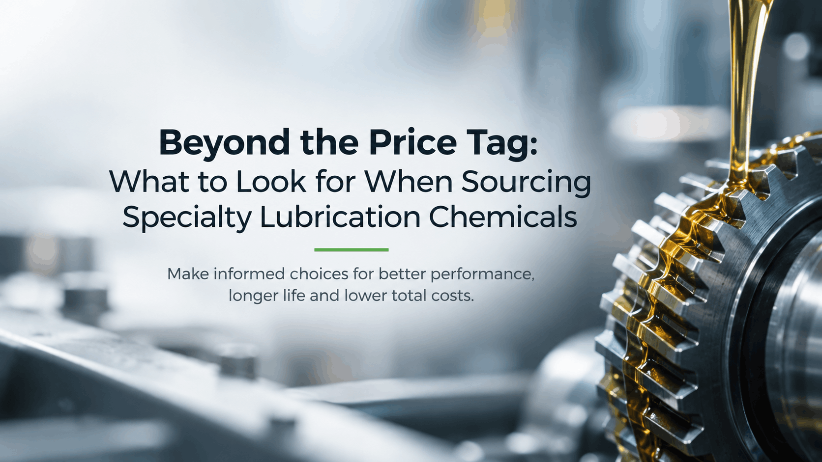 Specialty lubrication chemicals for industrial lubricant sourcing